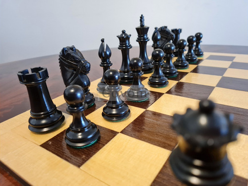 Ajedrez Piezas Madera Staunton Persia Ebony