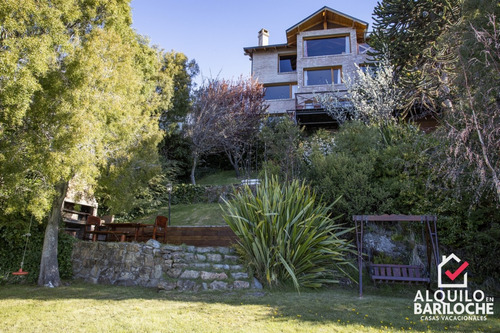 Imagen 3 de 18 de Alquiler Casa En Bariloche Con Costa De Lago Nahuel Huapi. 10 Pax. Km5. 360.