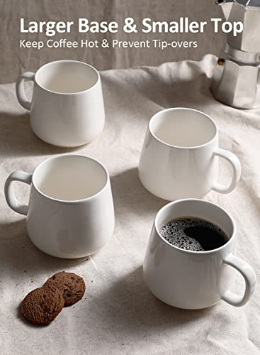 Tazas De Café De Porcelana Teocera, Juego De 4 Tazas De 12 O