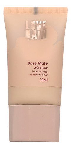 Base de maquiagem líquida Love Rain Cobre Tudo Base Líquida Base Líquida Mate Cobre Tudo tom 02 - 30mL 30g