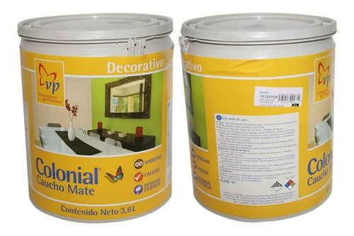 Imagen 3 de 7 de Pintura Caucho Colonial, Clase C, Marfíl, 1 Gal