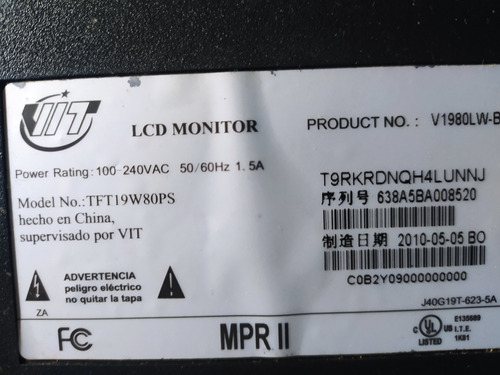 Monitor Lcd Vit 19 Pulgadas