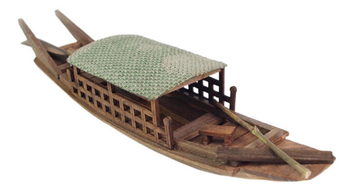 Imagen 1 de 9 de Barco De Vela Modelo De Canoa De Barco De Madera Antiguo