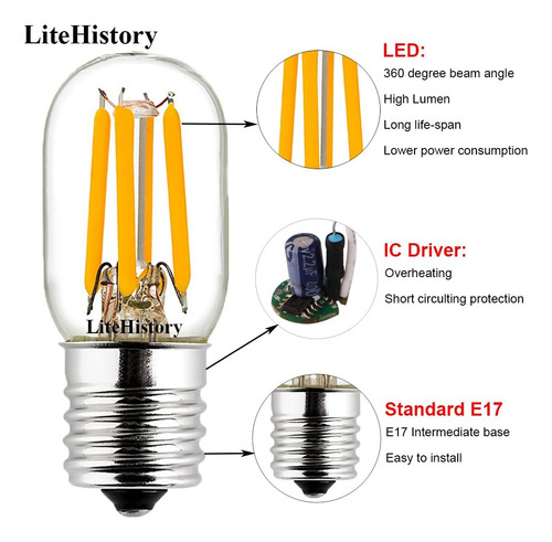 Bulbo Led Litehistory E17 Etl 25 W T7 Bulbo Led 250 Lm 2700