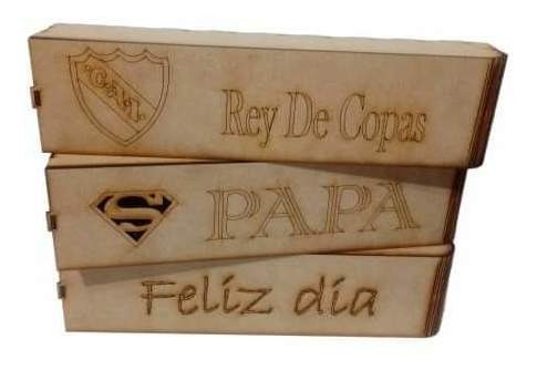 Caja P/ Cuchillo Fibrofacil Grabada Dia Del Padre