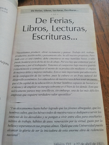 Programa De Actividades Culturales (Usado)