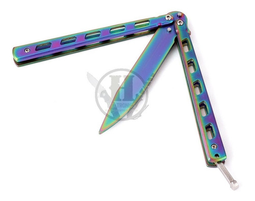 Navaja Mariposa Tactica Tornasolada Bt111 Balisong Jueguitos