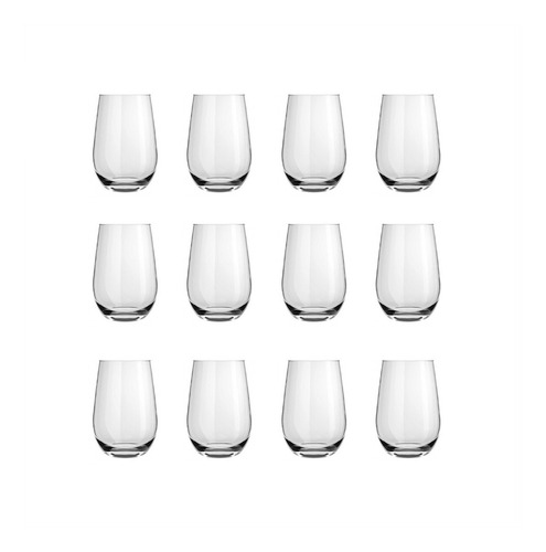 Set X12 Vasos Vidrio Vaso Vino Copon Copa Sin Tallo Sin Pie 