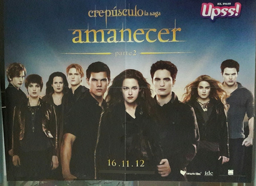 Poster Crepusculo Amanecer Part 2  50 X 38