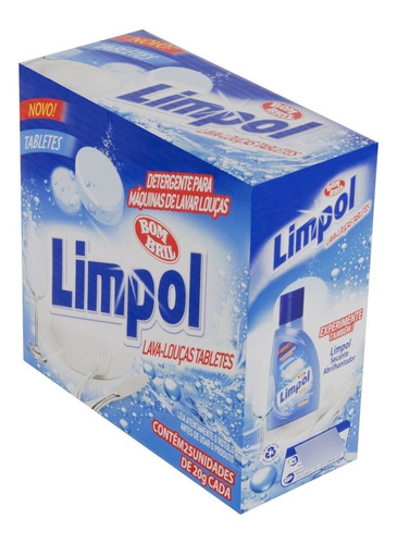 Detergente Lava-louças Limpol Tablete Caixa 25 Uni 