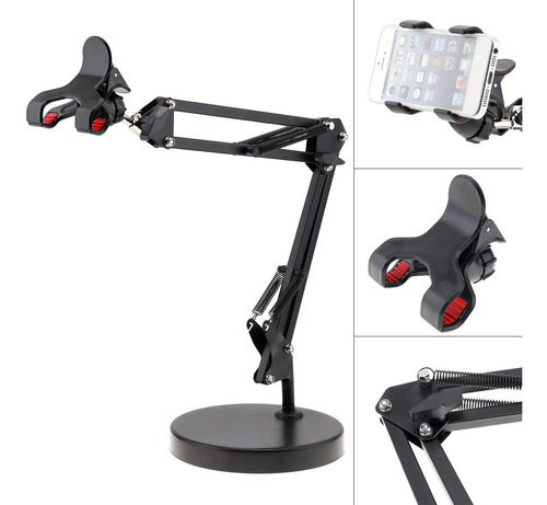 Kit Suporte Articulado Mesa C/ Garra Para Celular Smartphone