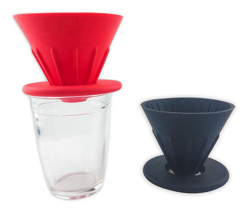Juego De 2 Tazas De Filtro De Café De Silicona Plegables