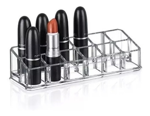 Organizador Acrílico Para Maquillaje Y 12 Labiales 