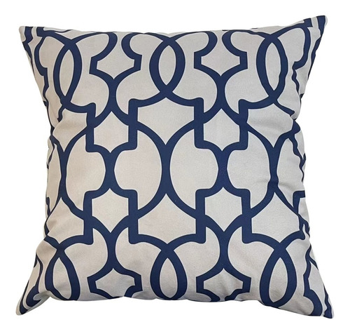 Almohadon Estampado 45x45cm Nordico Azul/blanco