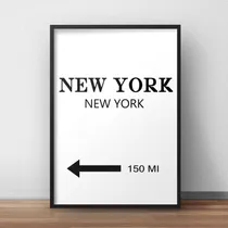 Comprar Cuadro Nueva York Prada Fashion Blanco Y Negro Minimalista