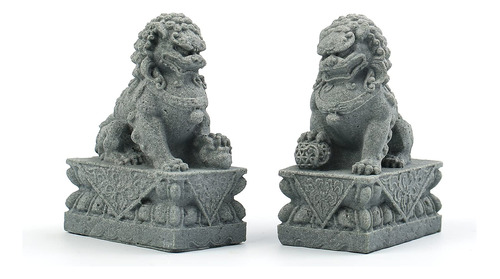 Foo Dogs - Par De Estatuas De Leon Guardian Para Perros Fu F