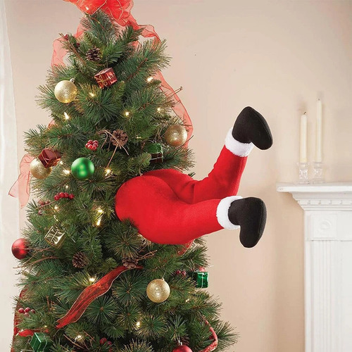 / Patas De Felpa De Papá Noel Para Decoración Del Árbol De