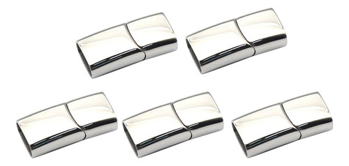 5 Pcs Magnética Fechos Bolsa Purse Magnetic Prata3 12mmx6mm