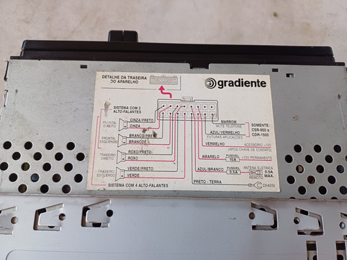 Auto Rádio Toca Fitas Gradiente Csr 850 (Usado)