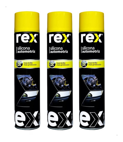 Silicona Automotriz - Limpia Protege - 650ml - Rex - 3 Unid