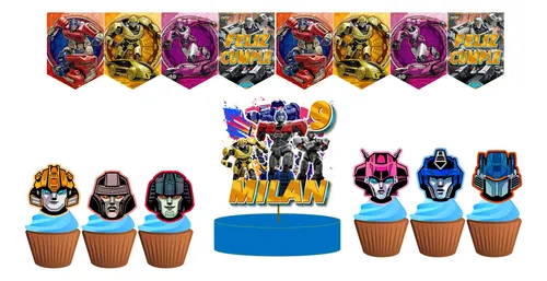 comprar Pack Cotillón Set Decoración Cumpleaños Transformers One