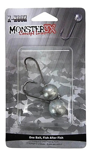 Anzol Jig Head Super Ball X-hook 4/0 Monster 3x 9gr 2un