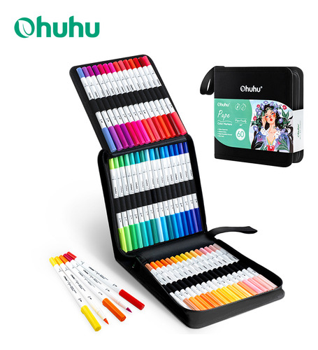 Marcadores Ohuhu Para Colorir À Base De Água, Compatíveis Co
