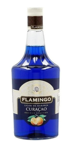 Pack De 4 Licor Flamingo Blue Curacao 1 L