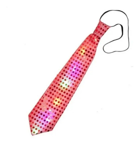 Corbata Luminosa Lentejuelas Con Luces Led Cotillón Fiestas