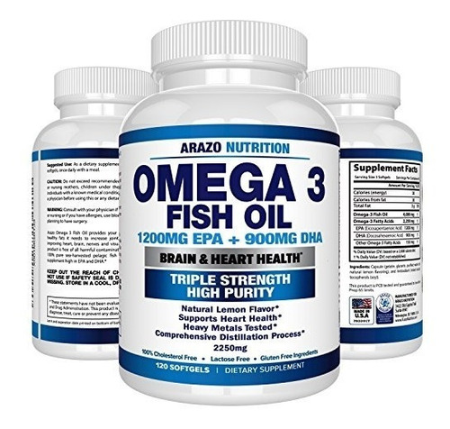 Omega 3 Fish Oil 2250mg - High Epa 1200mg + Dha 900mg Cápsul