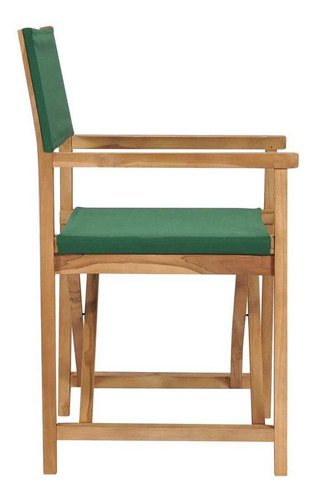 Silla De Director Para Jardin Plegable Madera De Teca Verde