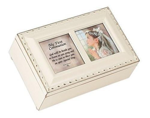 Imagen 1 de 6 de Caja De Música De Primera Comunión Chica Petite Ivory Jesus