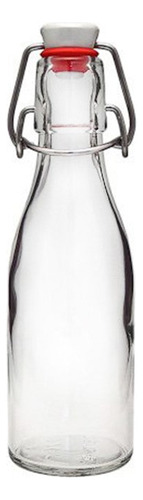 12 Botellas De Vidrio + Tapón Mecanico 250ml