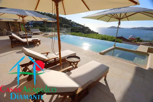 Cad Tres Vistas. Terraza Con Asoleadero, Alberca Privada, Palapa Y Preciosa Vista Al Mar