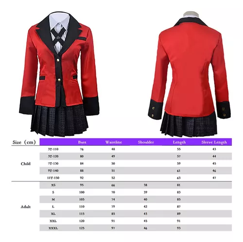 Uniforme Feminino Para Meninas, Anime, Kakegurui, Cosplay, Y