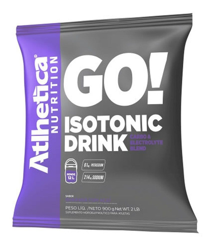 GO! Isotonic Drink 900g Atlhetica Nutrition SABOR:Guaraná com Açaí