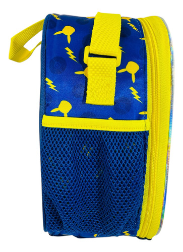 Mochila Rueditas Lonchera Lapicera Primaria Pokemon Pikachu Azul Pokémon