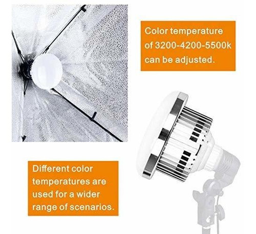 Imagen 3 de 3 de Bombilla 85 Regulable Tricolor Led 5500 Espiral Softbox
