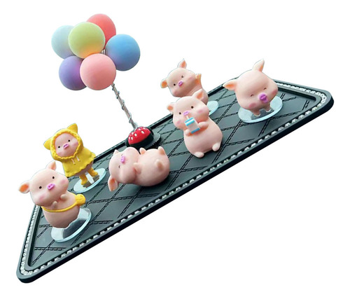Adornos De Coche Con Forma De Cerdito, Base Viscosa, Decorac