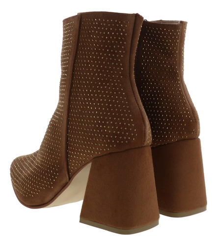 Imagen 4 de 4 de Botines De Tacón Y Punta Picuda Brillos Para Mujer Dama Erez