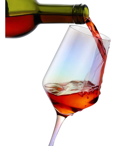 Yolife Copas De Vino, Copas De Vino Iridiscentes De 14 Oz, J