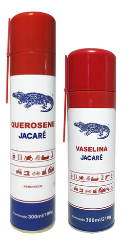 Querosene Spray Limpa Corrente Jacaré 300ml E Vaselina 300ml