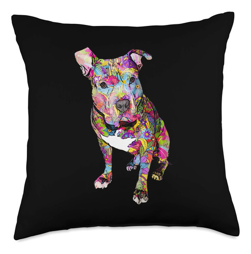 Pit Bull Dog Rescue Co. Pitbull Colorido Hippie Paz Lindo Am