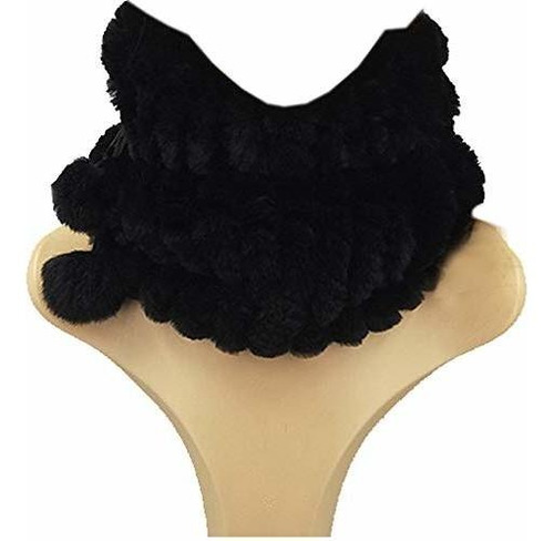 Sombrero Gorro Boina Muje Yu He Rabbit Fur Real Knit Fur Nec