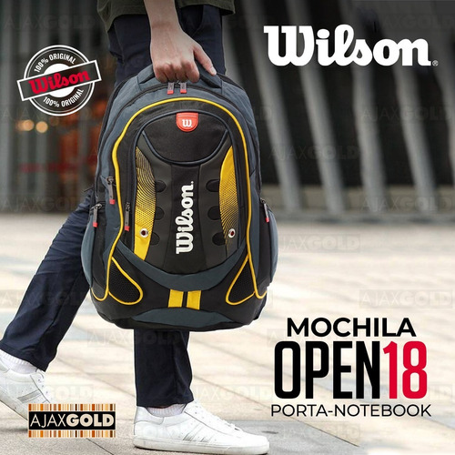 Imagen 5 de 7 de Mochila Wilson Original Porta Notebook Urbana Deportes Gym