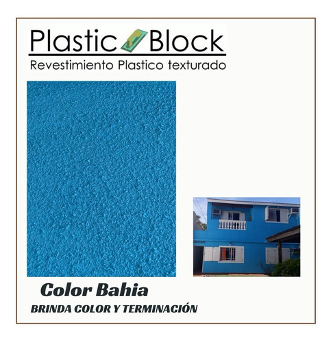 Revestimiento Texturado Llana Plastic Block 15kg Rodillo Bahia