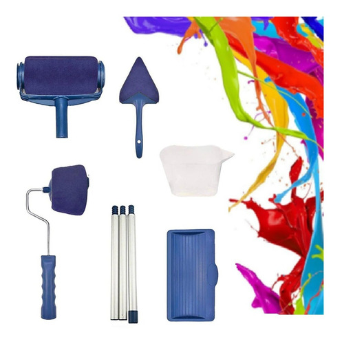 Set Rodillo Pintar Fácil Antiderrame Recargable Con Fierro