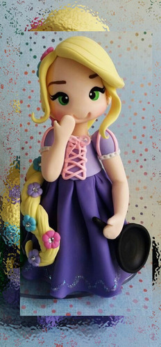 Rapuncel Rapunzel Princesa Niña Fiesta Vela Pasta Francesa