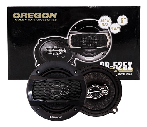 Juego De Parlantes Oregon 300 Watts Max 5 Pulgadas 4 Vias