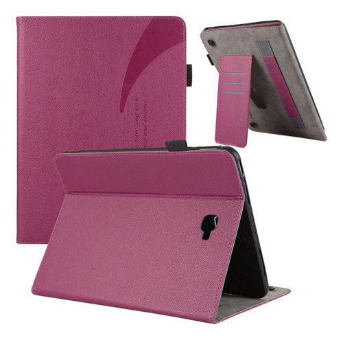 Funda De Piel Morada Para Samsung Galaxy Tab A 10.1 2016 T58